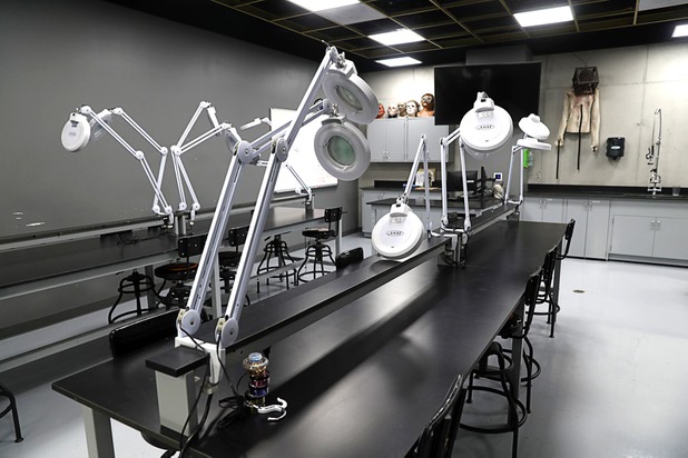 A special effects classroom is shown at L Makeup Institute, a makeup school and cosmetic store, at Tivoli Village, 440 S. Rampart Blvd., Thursday, July 12, 2018.