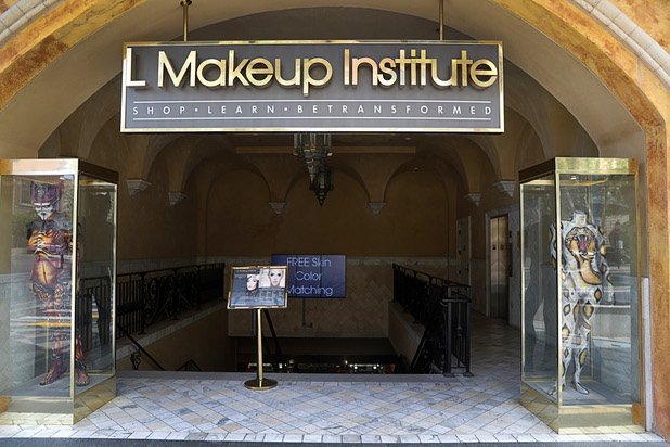 An exterior view of L Makeup Institute, a makeup school and cosmetic store, at Tivoli Village, 440 S. Rampart Blvd., Thursday, July 12, 2018.