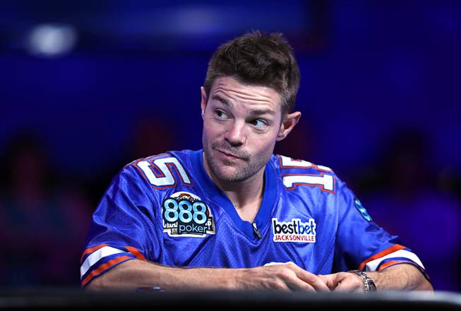 Tony Miles competes during the World Series of Poker Main Event at the Rio Saturday, July 14, 2018.