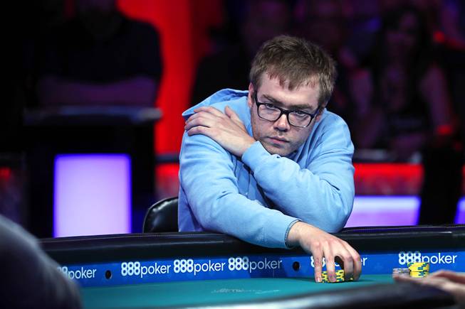 Michael Dyer competes during the World Series of Poker Main Event at the Rio Saturday, July 14, 2018. Dryer finished in third place.
