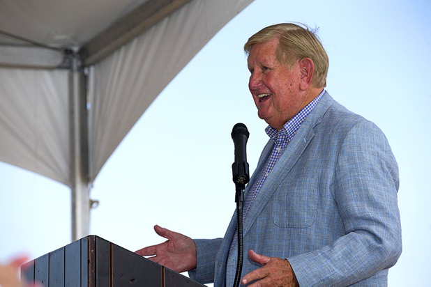 during a groundbreaking ceremony for the first innovation building in the Harry Reid Research & Technology Park (UNLV Tech Park) on West Sunset Road near Durango Drive Tuesday, July 17, 2018.