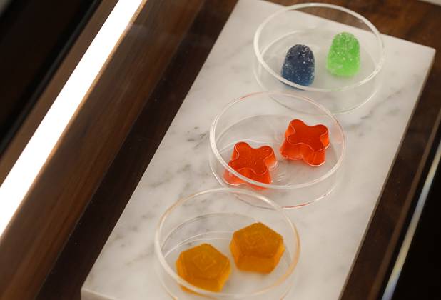 Edibles are displayed during the grand opening of a MedMen marijuana dispensary, 823 S. 3rd St., in downtown Las Vegas Wednesday, July 18, 2018.