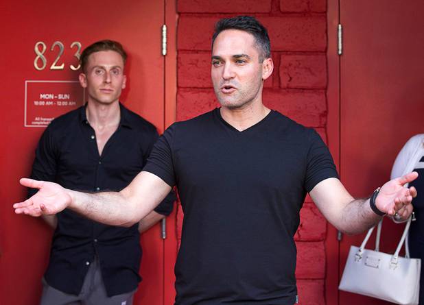 MedMen co-founders Andrew Modlin, left, and Adam Bierman open a MedMen marijuana dispensary, 823 S. 3rd St., in downtown Las Vegas Wednesday, July 18, 2018.
