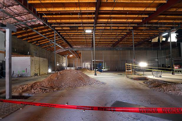 The future dispensary floor is viewed during a news conference for the Planet 13 Superstore dispensary, a cannabis entertainment complex, under construction on Desert Inn Road near The Strip Thursday, July 19, 2018. Phase 1, expected to be complete in November 2018, will include an interactive entertainment space and more than 16,500 sq. ft. of retail space.