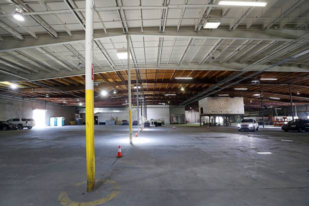 A view of warehouse space during a news conference for the Planet 13 Superstore dispensary, a cannabis entertainment complex, under construction on Desert Inn Road near The Strip Thursday, July 19, 2018. Phase 1, expected to be complete in November 2018, will include an interactive entertainment space and more than 16,500 sq. ft. of retail space.