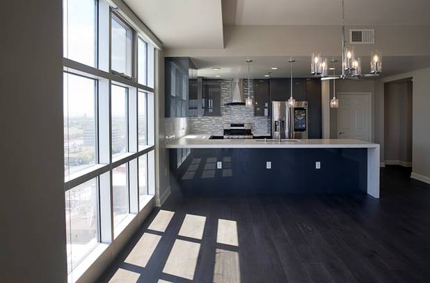 A view of a remodeled condo on the southeast corner of the 17th floor of the Ogden in downtown Las Vegas Tuesday, Aug. 21, 2018.