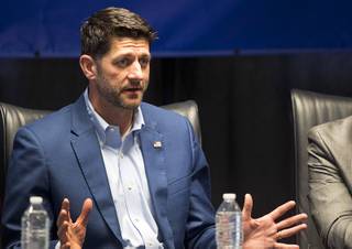 House Speaker Paul Ryan, R-Wis., speaks during a criminal justice reform roundtable at the Hope For Prisoners offices Wednesday, Aug. 22, 2018. Hope For Prisoners is a nonprofit organization that helps ex-offenders reenter the workforce.