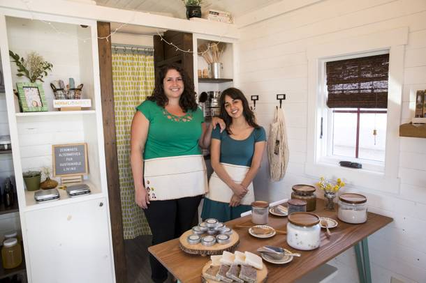 Brie Lujan and Alexandra Hamilton, owners of local business Minimal Market, pose for a photo inside their micro-boutique located at Fergusons Downtown. Wed. Aug 22, 2018.
