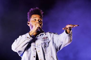 The Weeknd performs during the first day of the Life is Beautiful music festival in downtown Las Vegas, Friday, Sept. 21, 2018.