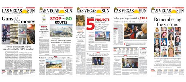 Las Vegas Sun Page One Design