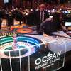 In this Sept. 28, 2018, photo, a dealer pushes a stack of chips toward a gambler at the Ocean Resort Casino in Atlantic City N.J. The Ocean Resort and the Hard Rock casino both mark their 100th day of operation on Thursday, Oct. 4.