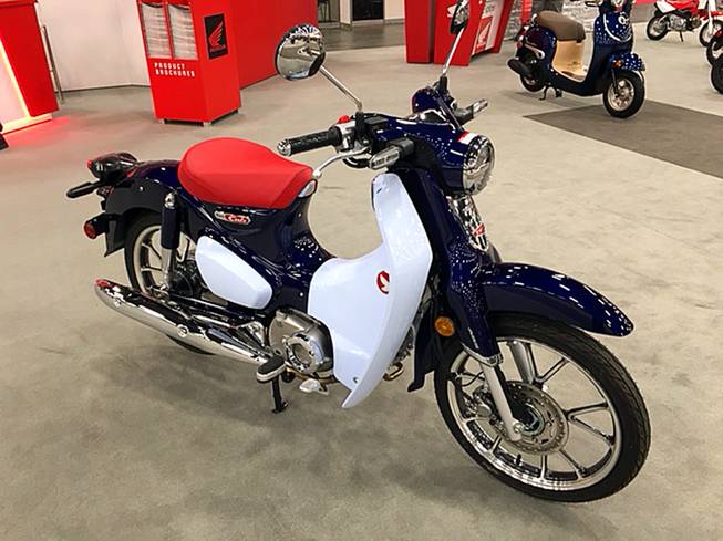 Honda is hoping that its Super Cub motorbike, which the manufacturer is reintroducing to the U.S. market in 2019, can help boost sagging motorcycle sales industry-wide by appealing to younger riders and to women. Honda is displaying the Super Cub this year at the American International Motorcycle Expo at the Mandalay Bay Convention Center.