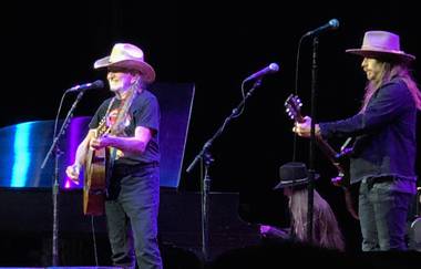 Willie Nelson and Lukas Nelson at the Chelsea on October 19.