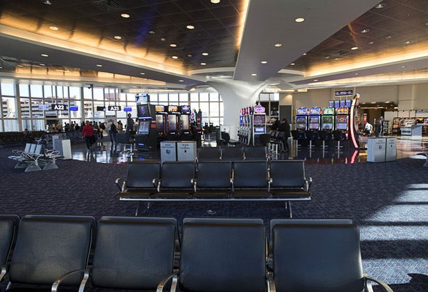 A newly remodeled A-Gates cluster is shown at McCarran International Airport Thursday, Nov. 1, 2018.