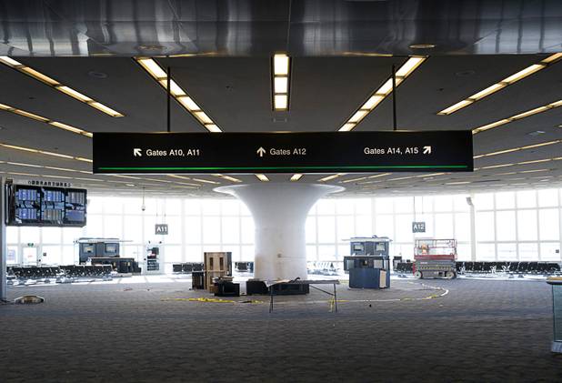 An A-Gates cluster building is in the process of renovation at McCarran International Airport Thursday, Nov. 1, 2018.