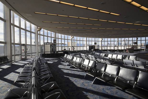 A view of an A-Gates cluster building at McCarran International Airport Thursday, Nov. 1, 2018. The building is in the process of being renovated.