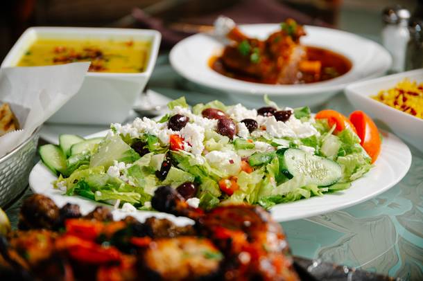 Shiraz restaurant serves Greek Salad as seen here, Tuesday, Nov. 6, 2018.