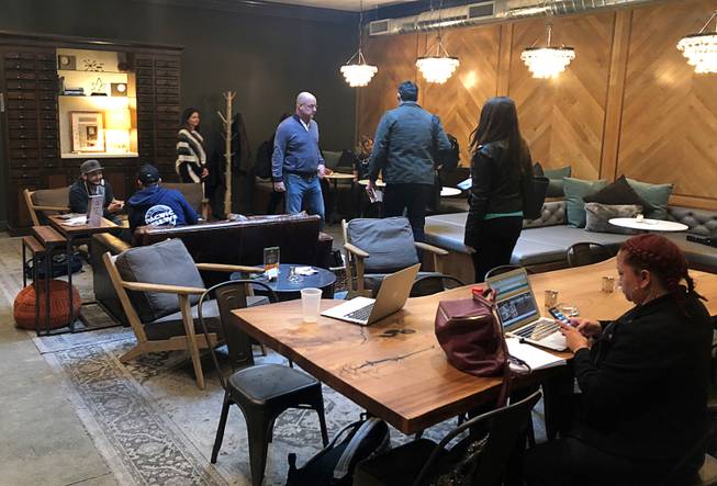 Harvest’s marijuana consumption lounge, pictured on Monday, Nov. 19, 2018. The lounge, located next to the company’s dispensary in west San Francisco, is one of three such open-to-the-public facilities where pot buyers can legally consume the plant. 