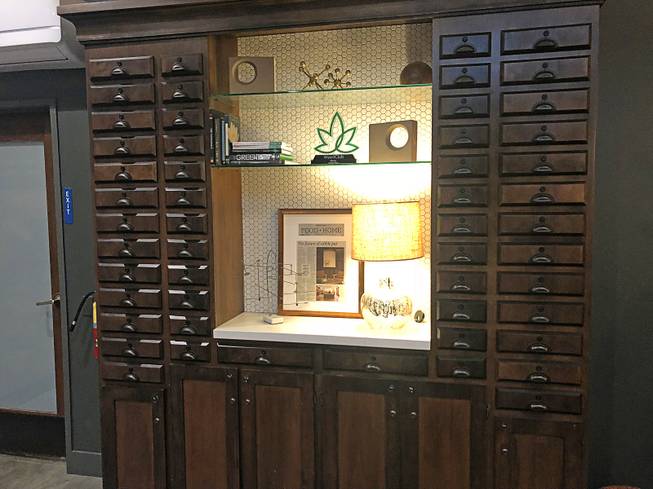Lockers at Harvest cannabis consumption facility, pictured on Monday, Nov. 19, 2018, allow paying members to stash marijuana purchased in the company's adjacent dispensary and consume at a later time. Nevada legislators toured the facility Monday during a pot lounge fact-finding trip to San Francisco.