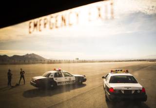 Media day demonstration at Police Chase Las Vegas at the Las Vegas Motor Speedway on Tuesday, Nov. 20, 2018.