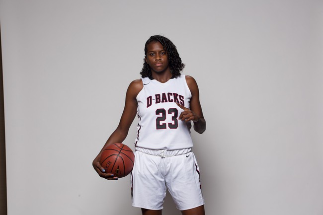 Desi-Rae Young of Desert Oasis High School takes a portrait during the Las Vegas Sun's Media Day at Red Rock Resort and Casino on Oct. 30, 2018.