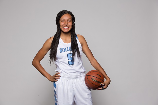 Jade Thomas of Centennial High School takes a portrait during the Las Vegas Sun's Media Day at Red Rock Resort and Casino on Oct. 30, 2018.