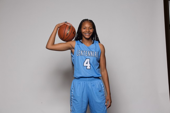 Taylor Bigby of Centennial High School takes a portrait during the Las Vegas Sun's Media Day at Red Rock Resort and Casino on Oct. 30, 2018.
