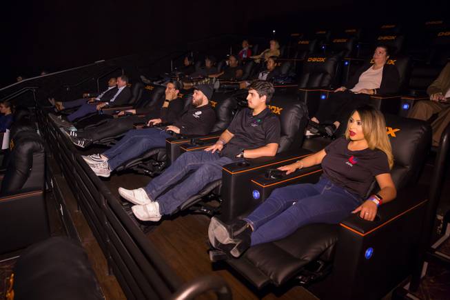 A first look at the state-of-the-art D-Box full motion luxury seating at the new Maya Cinemas in North Las Vegas, Thursday Jan. 10, 2019.