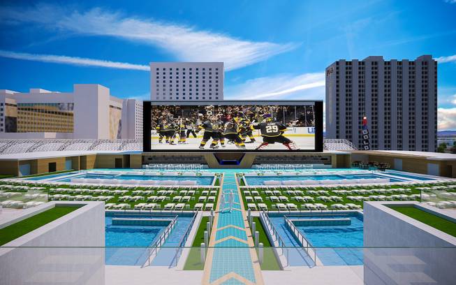 A rendering of Derek Stevens's new casino, Circa, expected to ...