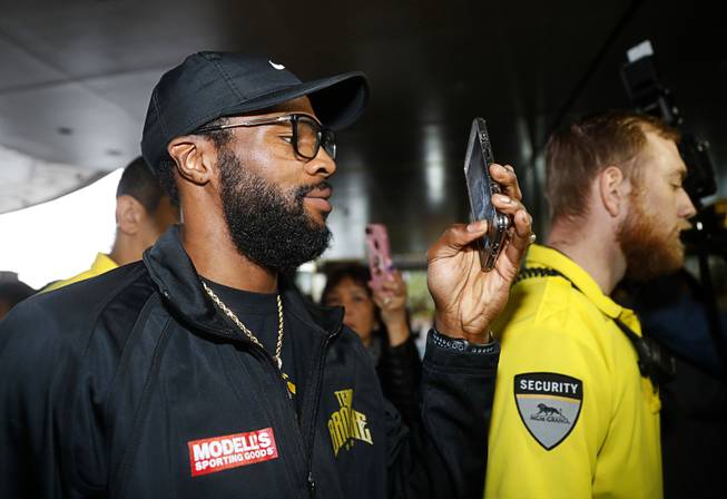 Light heavyweight boxer Marcus Browne makes his "Grand Arrival" at the MGM Grand in Las Vegas Tuesday, Jan 15, 2019. Brown will face Badou Jack of Sweden at the MGM Grand Garden Arena on Saturday.