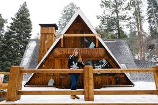 Angie Tomashowski poses for a photo outside her home in Mt. Charleston Monday, Jan. 21, 2019.