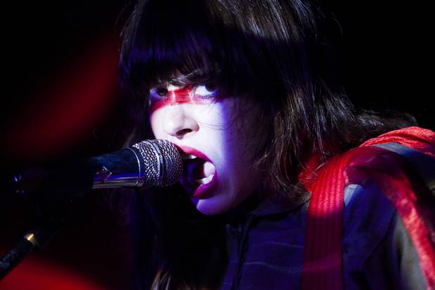 Le Butcherettes performs at the Bunkhouse Saloon on the third night of the Neon Reverb music festival early Sunday morning, March 12, 2017.