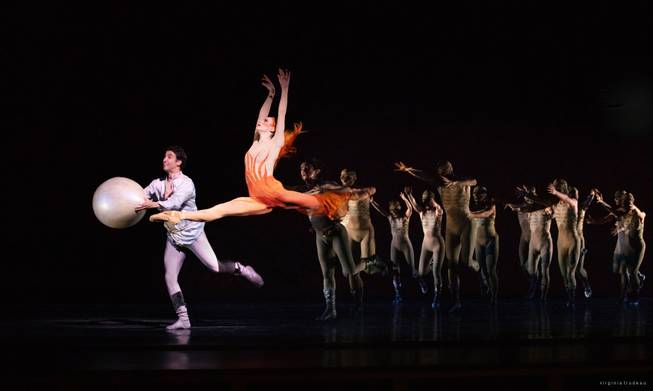 The Nevada Ballet Theatre performs "Firebird" by Nicolo Fonte in 2019.
