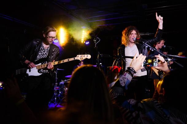 Dave Keuning performs alongside guest bassist Mark Stoermer at the Bunkhouse, Downtown Friday, Feb. 15, 2019.