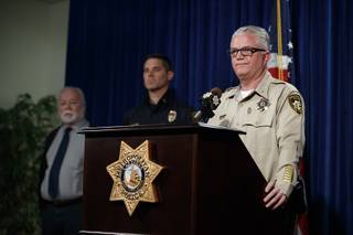 Deputy Chief Christopher Darcy speaks during a Metro Police media briefing for a hazardous materials incident involving ricin Wednesday, Feb. 20, 2019.