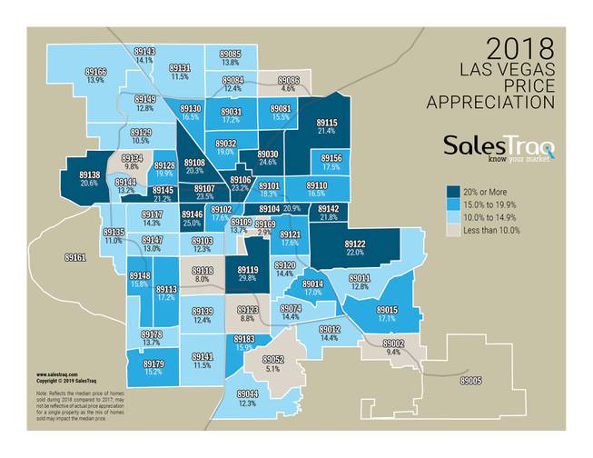 las vegas zip code map How Much Did The Home Prices In Your Zip Code Rise Last Year Find las vegas zip code map