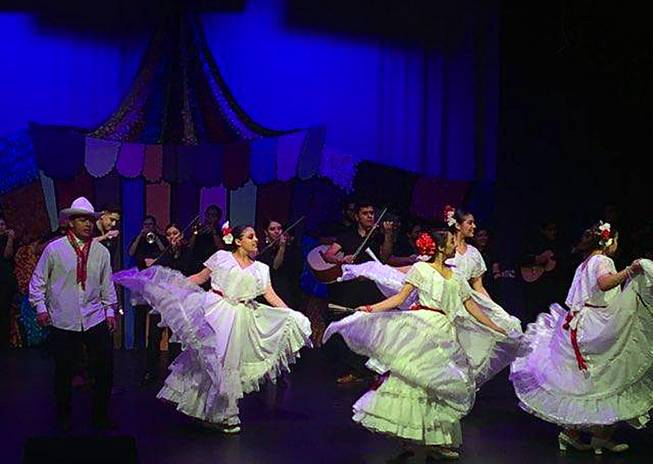 Mariachi and folklorico students at K.O. Knudson Middle School perform at a fundraising gala on Monday, Feb. 25, 2019.
