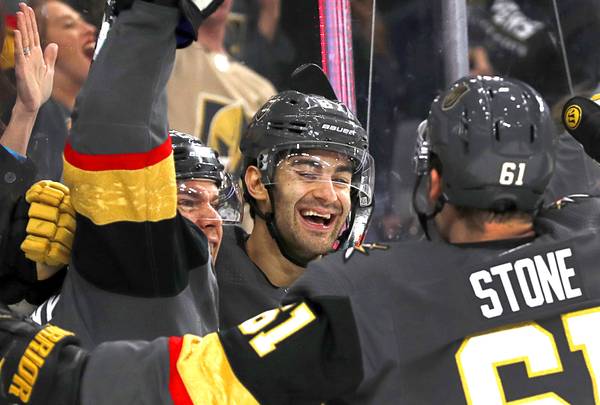 NHL - Long-time rivals turned teammates, Mark Stone and Max Pacioretty  found themselves in unfamiliar territory last night during the Vegas Golden  Knights win. 🤣