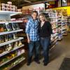 Shop owners Magdi Youssef, left, and his wife Yuliya Youssef pose for a portrait at Euro Market and Smoke Shop in Las Vegas on Friday, Feb. 22, 2019.