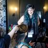 Cupcake Girls founder Joy Hoover, center, attends AVN. 
