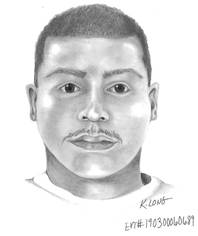 Metro Police say this sketch shows a man suspected of exposing himself to children in March near schools in in the northeast and southwest valley and North Las Vegas.