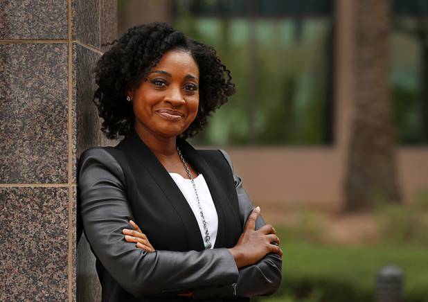 Naomi Granger poses outside the Las Vegas Sun offices in Henderson Wednesday, March 20, 2019. Granger, a former corporate accountant, is the co-founder and COO of Dope CFO, a company that teaches accountants how to cater to the cannabis industry.
