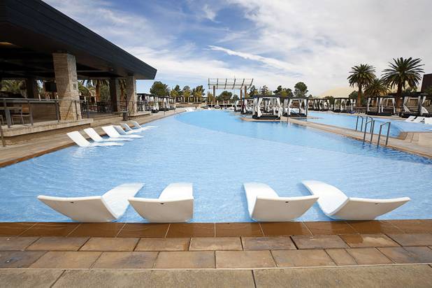 A view of the pool at the M Resort in Henderson Thursday, March 28, 2019. The hotel-casino is celebrating it's 10th anniversary this month.