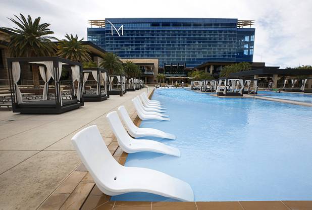 A view of the pool at the M Resort in Henderson Thursday, March 28, 2019. The hotel-casino is celebrating it's 10th anniversary this month.