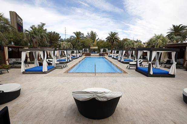 A view of the DayDream Pool Club at the M Resort in Henderson Thursday, March 28, 2019. The hotel-casino is celebrating it's 10th anniversary this month.