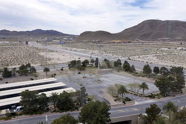 A view of vacant land looking southbound from the M Resort in Henderson Thursday, March 28, 2019. The hotel-casino is celebrating it's 10th anniversary this month.