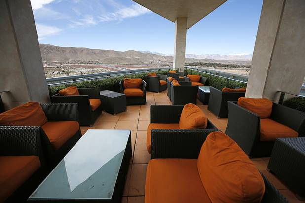 A view from a patio on the 16th floor at the M Resort in Henderson Thursday, March 28, 2019. The hotel-casino is celebrating it's 10th anniversary this month.