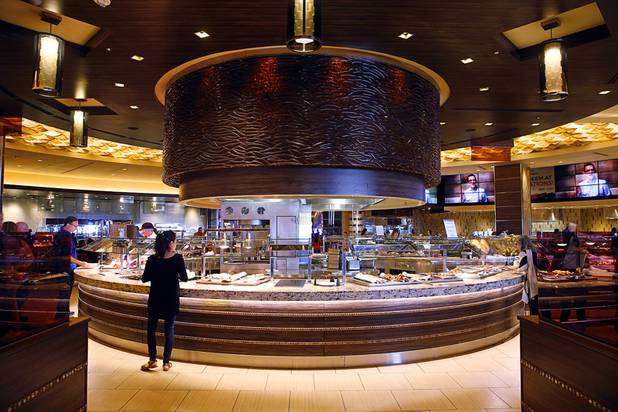 A view of the buffet at the M Resort in Henderson Thursday, March 28, 2019. The hotel-casino is celebrating it's 10th anniversary this month.