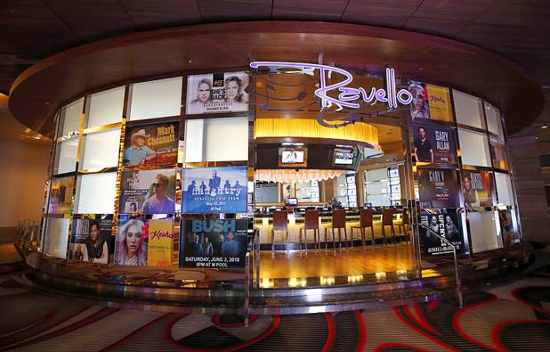 An exterior view of the Ravello Lounge at the M Resort in Henderson Thursday, March 28, 2019. The hotel-casino is celebrating it's 10th anniversary this month.