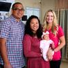 Joel and Rosemarie Andaya pose with their daughter Alita and NICU nurse Johanna Gurr at Mountain View Hospital Tuesday, April 2, 2019. Gurr learned basic sign language to communicate with the parents who are both hearing impaired. Alita was born Jan. 16, 2019. 